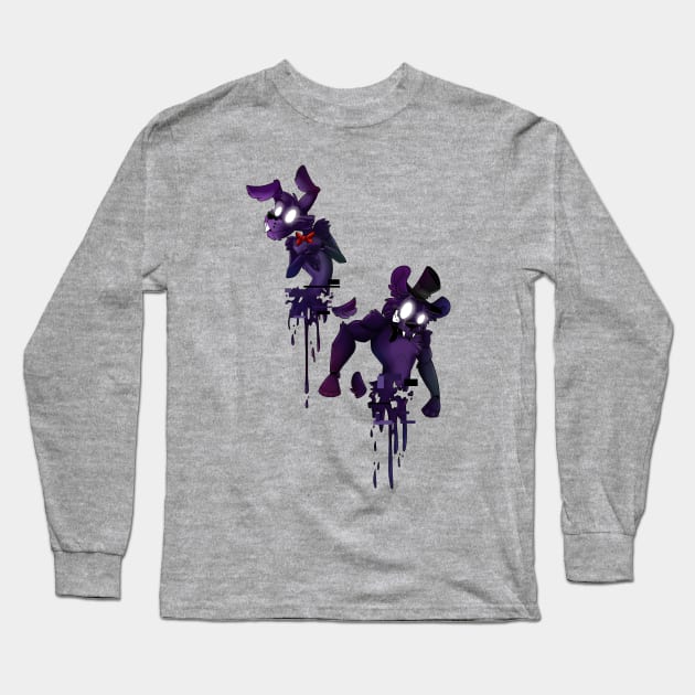 FOLLOW ME FnaF Shadow Animatronics Shirt Design Long Sleeve T-Shirt by DragonDesigner